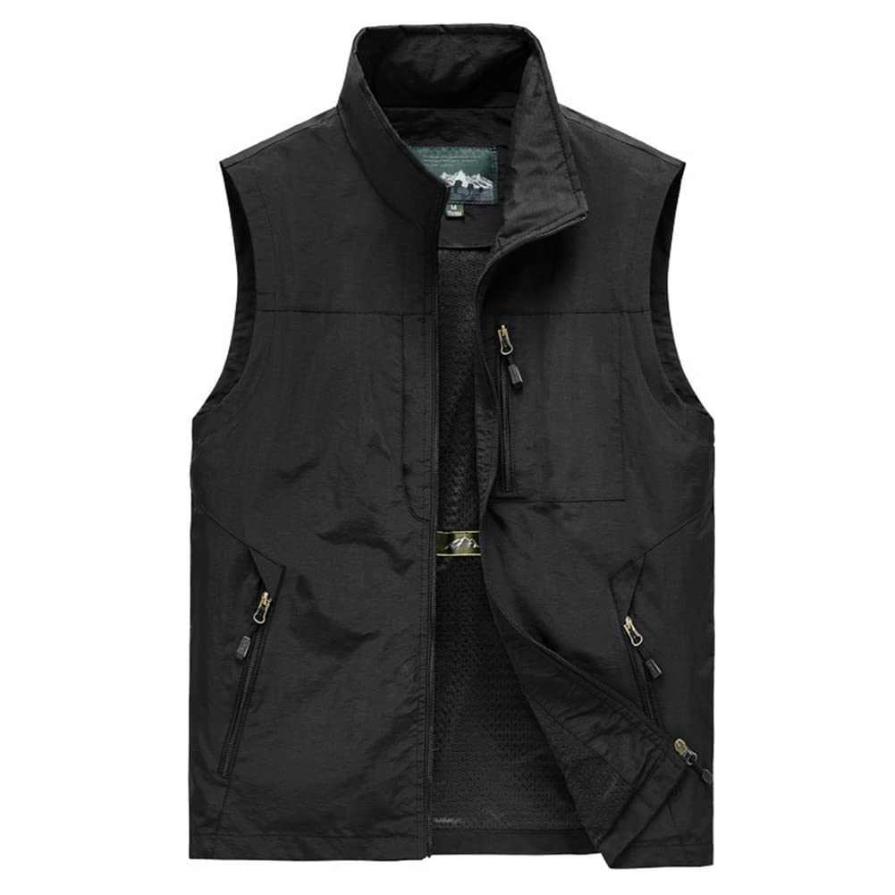 

Fishing Outdoor Summer Fishing Mesh Multifunctional Military Many UV Quick Water Abrasion Fishing Summer Sleeveless Jacket [Rortyno] Vest, Men s Vest, чорний
