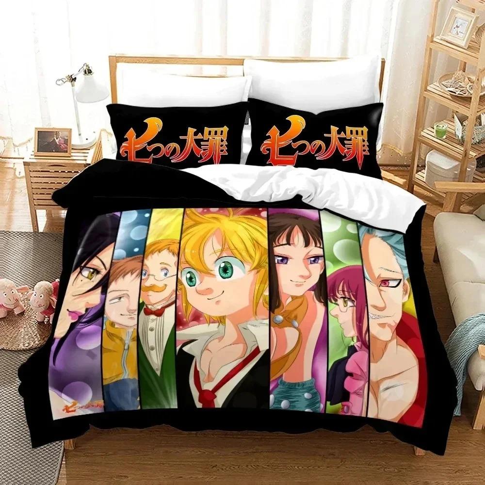 Collezione Biancheria da Letto I Sette Peccati Capitali Singolo Gemello Matrimoniale Queen King Size Collezione Letto Anime Camera da Letto Adolescente Copripiumino Collezioni Lenzuolo
