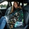 1pc Wolves in Moonlit Forest Blanket - Lightweight Flannel All-Season Soft & Warm Throw, Mystical Waterfall & Full Moon Digital Print for So