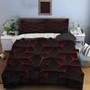 Dark Tech-style Geometric Patterns Bedding Set for Kids Luxury Gift 3pcs Digital Print Comforter Set Soft Comfortable Breathable