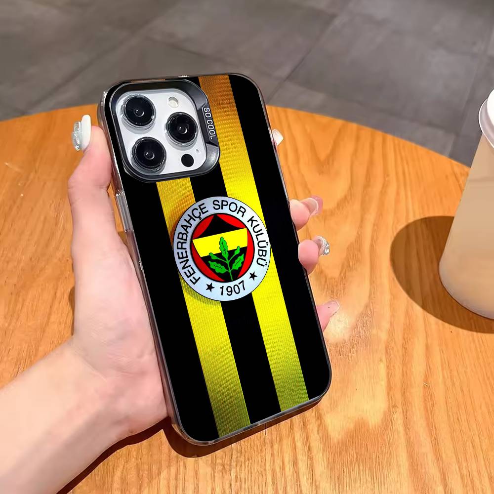 Turkey Fenerbahce-E Phone Case For iPhone17,16,15,14,13,12,11,Pro,MAX Gray Matte Silicone Black Cover iPhone17