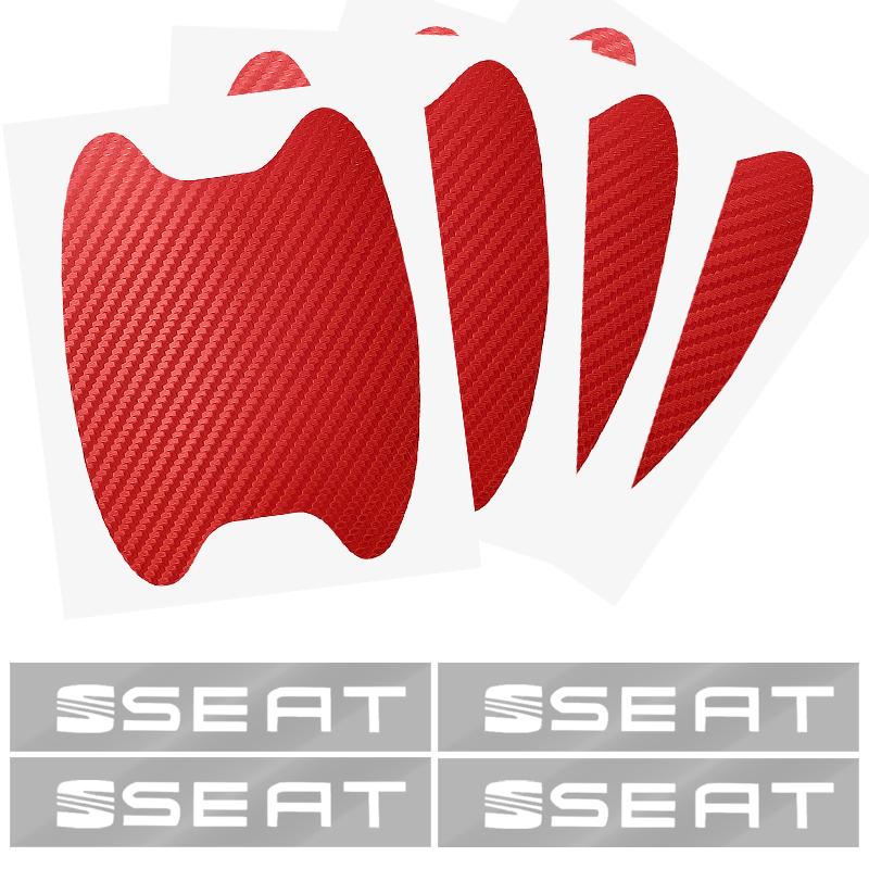 

Car Door Sticker Carbon Fiber Scratches Auto Handle Protection Film For Seat Leon st FR CUPRA Leon MK3 MK2 mk1 hatchback 5f Ibiza 3 6L FR Ateca Arona red white
