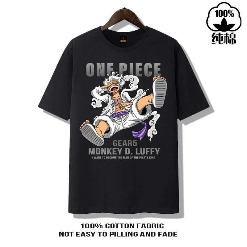 ONE PIECE Shortsleeved Mens and Womens Same Style Comfortable Shortsleeved Couples Clothing Casual Shortsleeved Popular