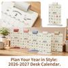 2026-2027 Kalender bis Dezember, Wand- oder Schreibtischkalender mit Ständer, US-Feiertage, Daten, Tägliche Notizen, Keine Überlaufseiten, Haushaltsplanung