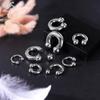 Piercing do nosa v tvare podkovy z nehrdzavejúcej ocele 2/4/6/8G s vnútorným závitom, veľký rozmer, piercing do ucha, rozširovač ucha, septum.