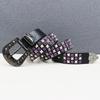 Rivet Belt Black Rhinestone Punk Neutral Personality Men and Women Rivet Button Jeans Belt
