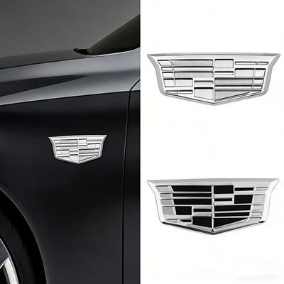 Emblème Latéral de Carrosserie de Voiture en Métal Chromé Badge Décoratif de Coffre Arrière pour ATS CTS CT5 CT6 XT5 XTS SRX STS BLS DTS Accessoires