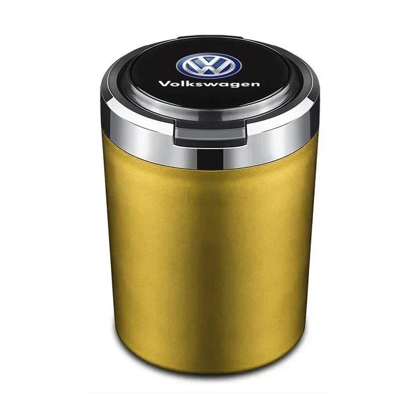 2025 Hot Car Logo Ashtray With Led Light For Volkswagen VW Jetta Polo T4 T5 T6 Sharan Touareg Gol T-Cross Touran Car Styling Acc