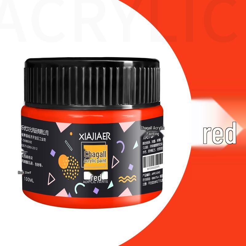 Acrylic Paint 100ml for Hand-painted Art: Wall, Graffiti, Stone, T-shirt - 38 Vibrant Colors