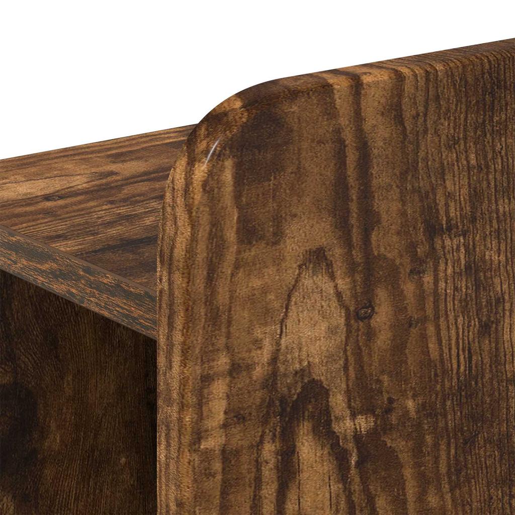 Bed Frame with Storage Space Smoked Oak 90 x 190 cm