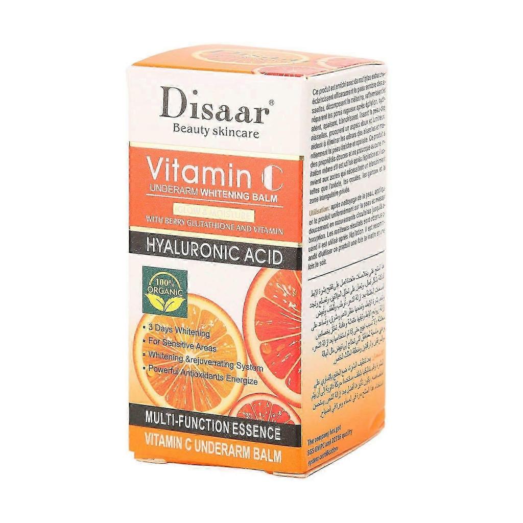 Vitamin C Underarm Whitening Balm Odor Removal Dark Spots Corrector for Elbows Knees Private Areas 1.4oz