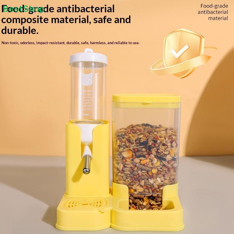 2-in-1 Hamster Feeder and Water Bottle | Integrated Food & Water Dispenser for Small Pets (Multiple Colors)