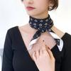 New Korean Style Silk Fashion Neck Scarf - Spring/Summer Thin Faux Silk Printed Scarf for Women.