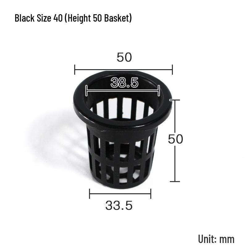 40 Series Deep Hydroponic Planting Basket for Vegetables and Flowers - Enhanced Root Support for Soilless Cultivation.
