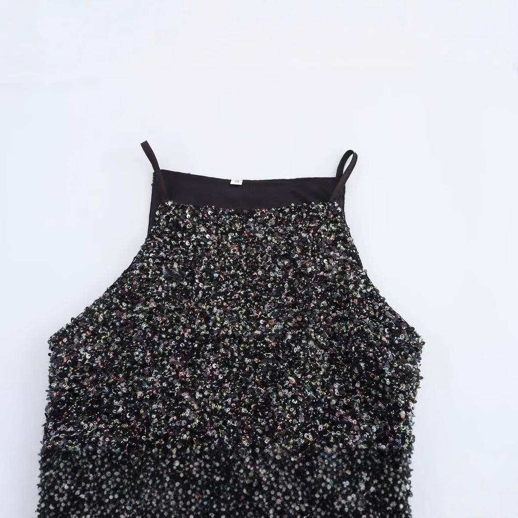 Spring 2025 Women's European-American Sequin Dress: Elegant, Fashionable, Sexy