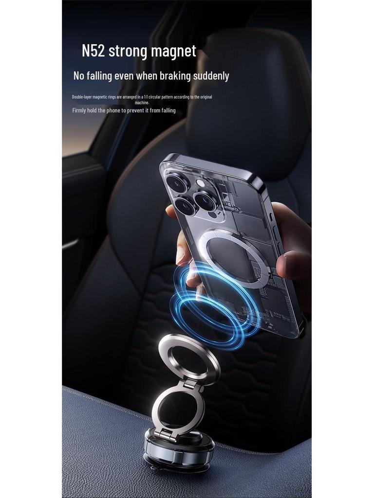 Car Vacuum Magnetic Dashboard Mount - Rotating, Multi-functional Phone Holder