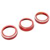 Air Conditioning Dial Cover, For Gymny Compatible, Sierra Compatible, JB64W, JB74W, For AT Cars, H30.7~Red, Set of 3, Aluminum Alloy