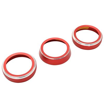 Air Conditioning Dial Cover, For Gymny Compatible, Sierra Compatible, JB64W, JB74W, For AT Cars, H30.7~Red, Set of 3, Aluminum Alloy