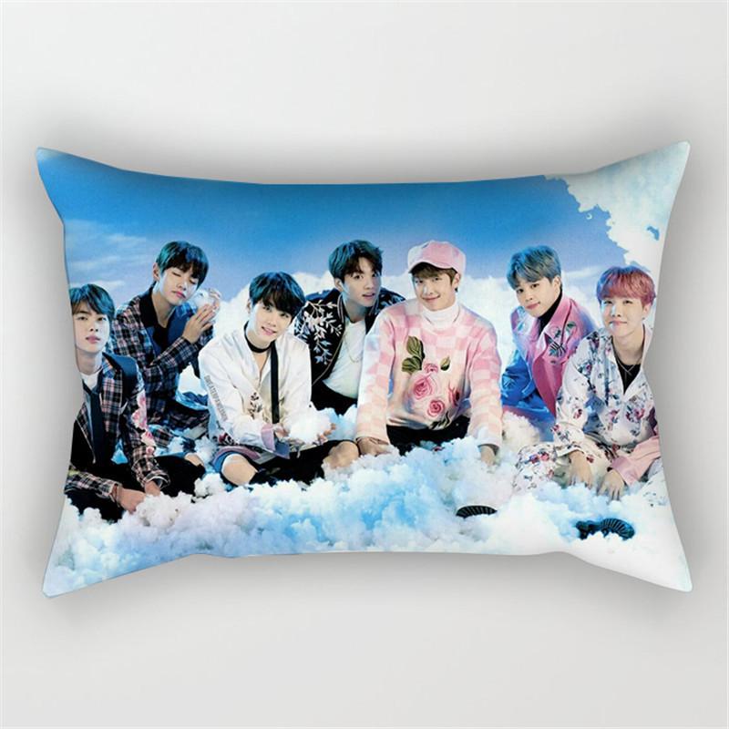 Bangtan Boys Kpop Bts Print Pillowcase Cover Bed Seat Square Pillow Home Cover