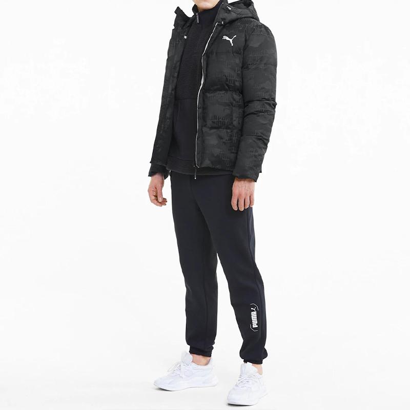 Puma Kamo-trykk hette dunjakke menn yttertøy svart 585532-01