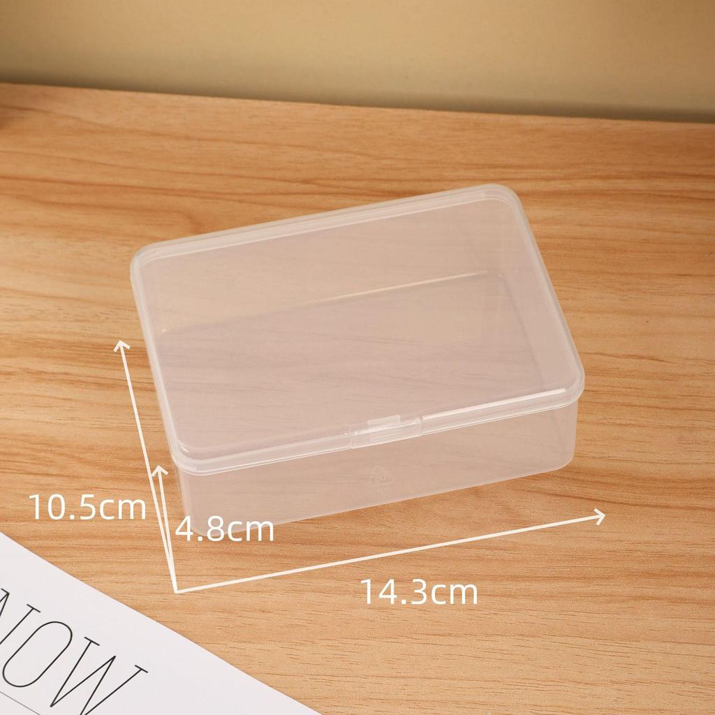 Transparent Rectangle Storage Box for Toy Parts, Stationery, or Food