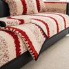 New Year'S Celebration Sofa Cover Anti Slip Striped Thick Sofa Cushion Cover Soft And Sticky For Autumn And Winter Seasons