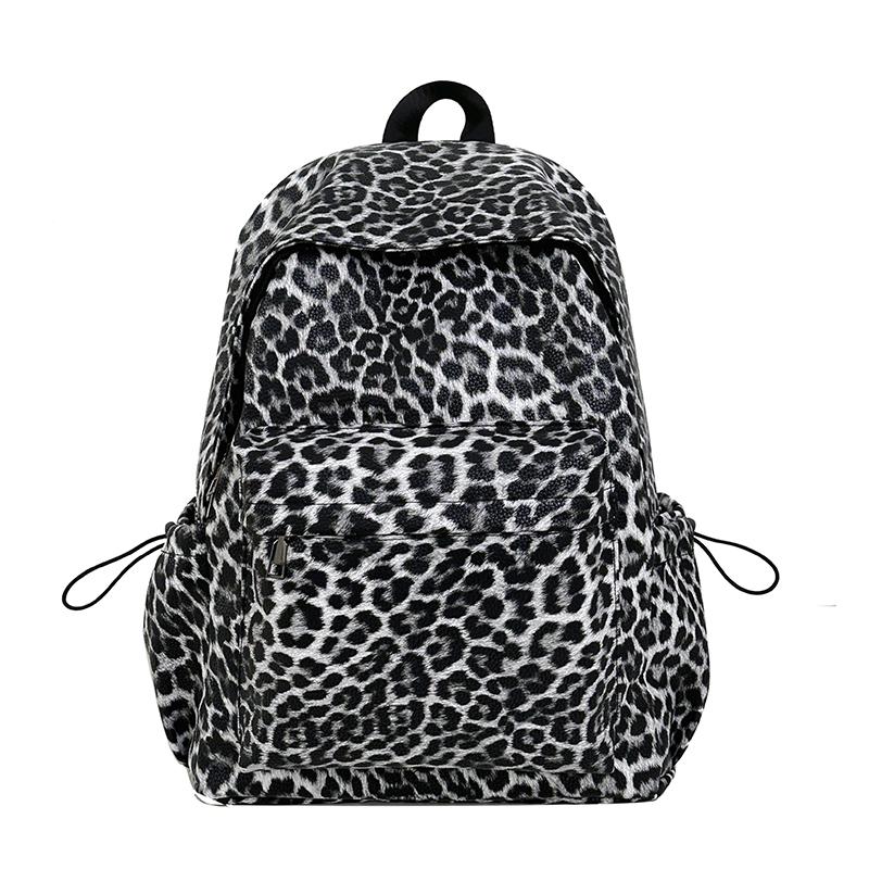 Leopard Print Backpack Women's Travel Casual Backpack Student Schoolbag