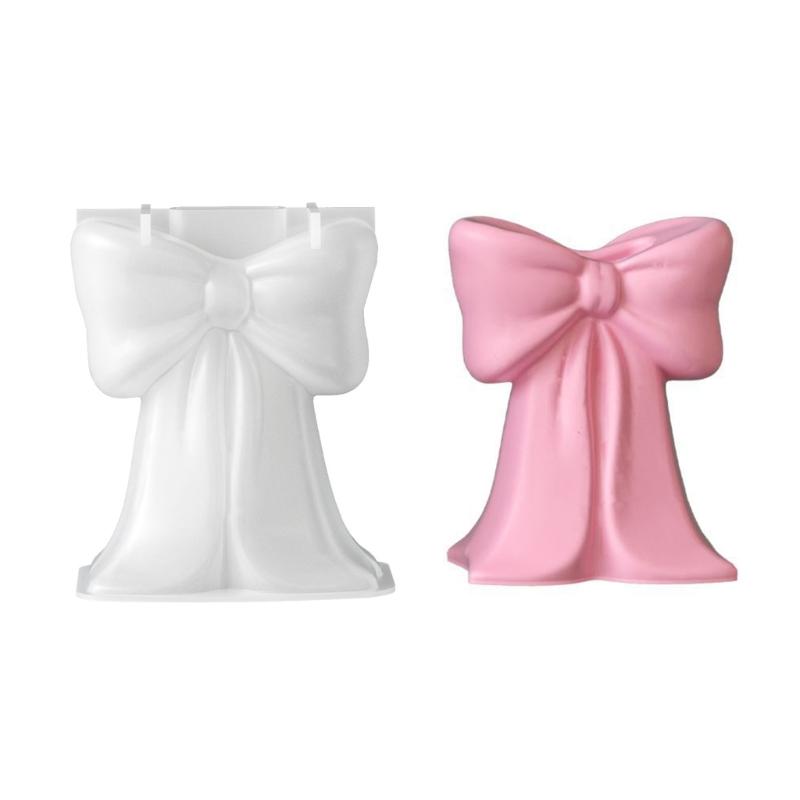 Resin Ribbon Vase Mold with 3D Ribbon Design, Silicone Casting Mold for Display Containers, Desktop Display Projects, 9.9 X 8.3 X 5.9 Cm