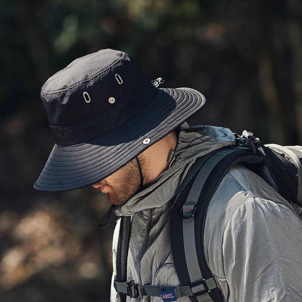 Sunscreen Sun Hat Wide Brim Hiking Cap Breathable Hiking Fisherman Hat Outdoor