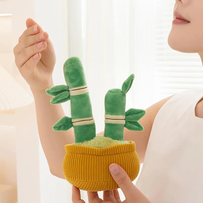 Simulation Potted Plant Dolls Stuffed Sunflower Persimmon Bamboo Plush Toys Soft Home Table Car Decoration Flowers Nice Gifts