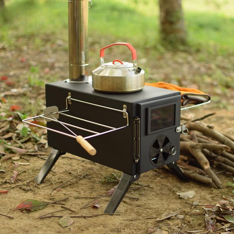 ZISIZ Foldable Camping Tent Wood Stove