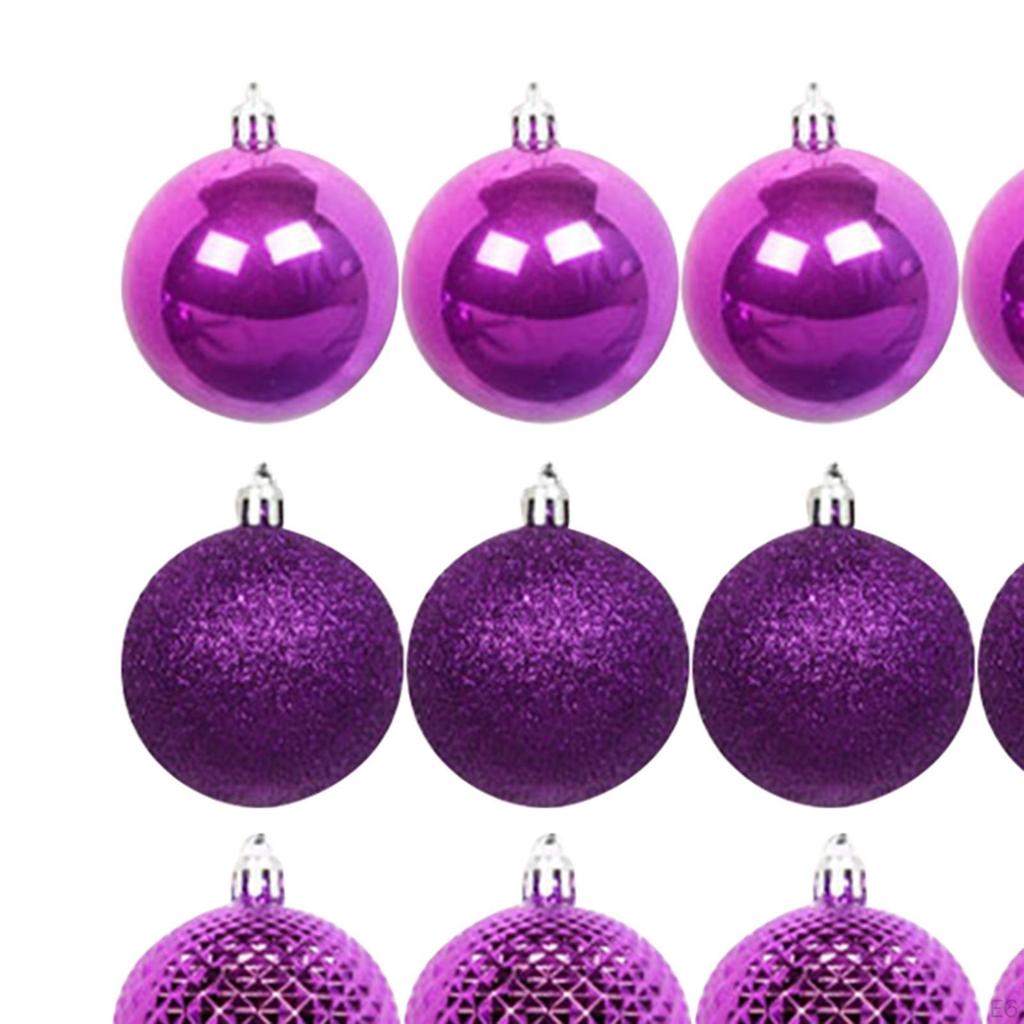 36Pcs Christmas Balls Ornaments Hanging 6cm Shatterproof Tree for Wedding