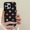Cool Cross Flower Is Suitable for Apple 17ProMax Mobile Phone Case 15/14 All-inclusive 13/12 Anti-drop 16 High Value.