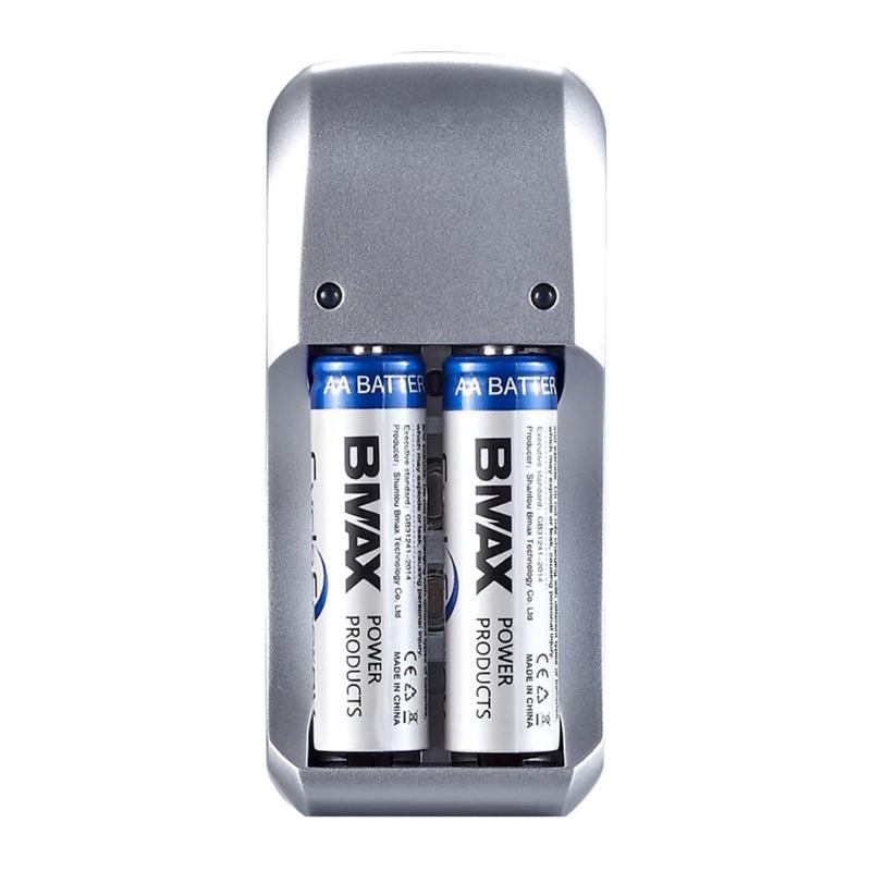 2 Slots Battery Chargers for AA 9V NiMH/NiCd Rechargeable Batteries Portable Charging