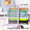 A5 Transparent PVC Ring Binder Notebook Planner, 6-Hole Photo Album with Removable Cover (A6 Compatible)