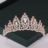Rose Trendy Color Gold Tiaras And Crowns Pearl Crystal Princess Diadems Sale Queen Wedding Bridal Hair Accessories Headpiece