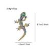 Rhinestone Lizard Gecko Brooches For Women Animal Pin Large Design 2 Colors Available New Arrival 2023