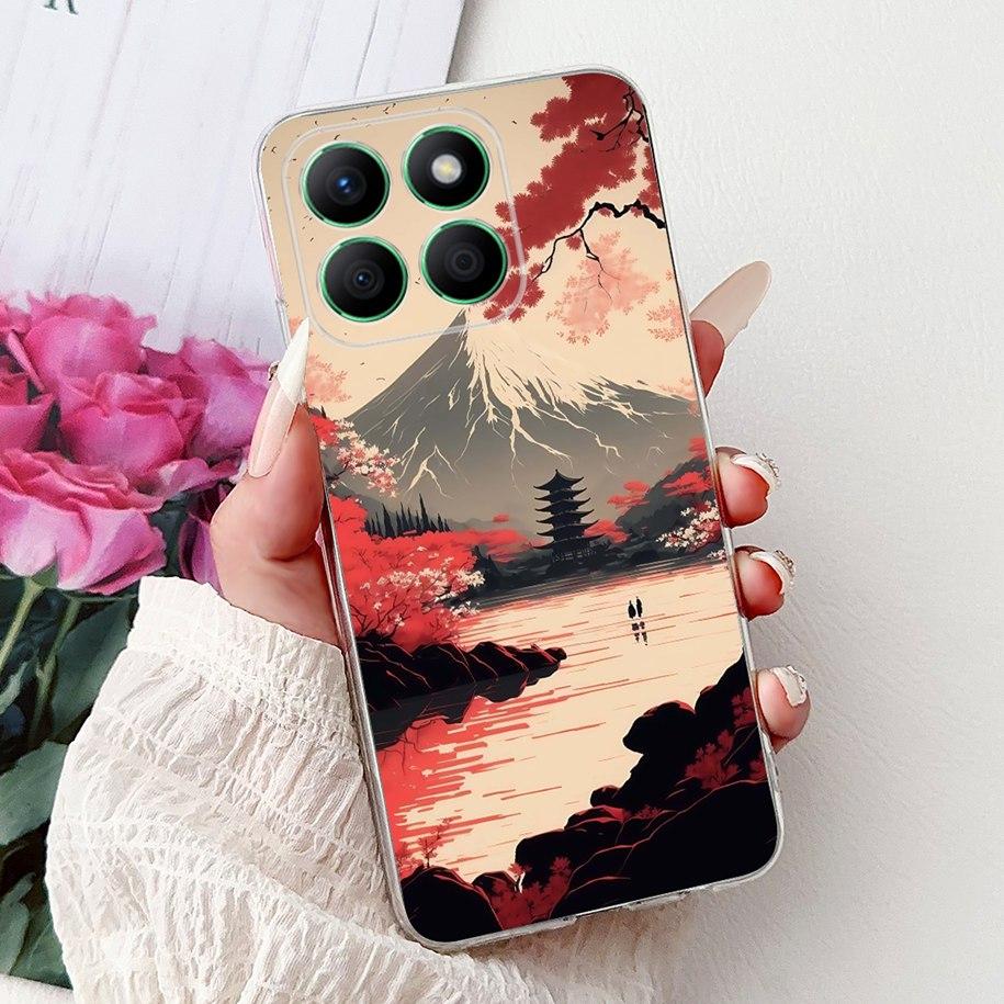 Case For Honor X8b Cover LLY-LX1 LLY-LX2 LLY-LX3 Lovey Heart Cartoon Soft Clear Silicone Phone Case For Honor X8a CRT-LX1 Bumper