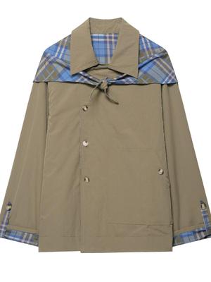 Women's Reversible Plaid Lapel Scarf Jacket - Autumn/Winter 2025 European & American Style