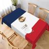 Red White Blue Stripes France Flag Rectangle Tablecloth for Table Decor Reusable Kitchen Dining Tablecloth Patriotic Party Decor