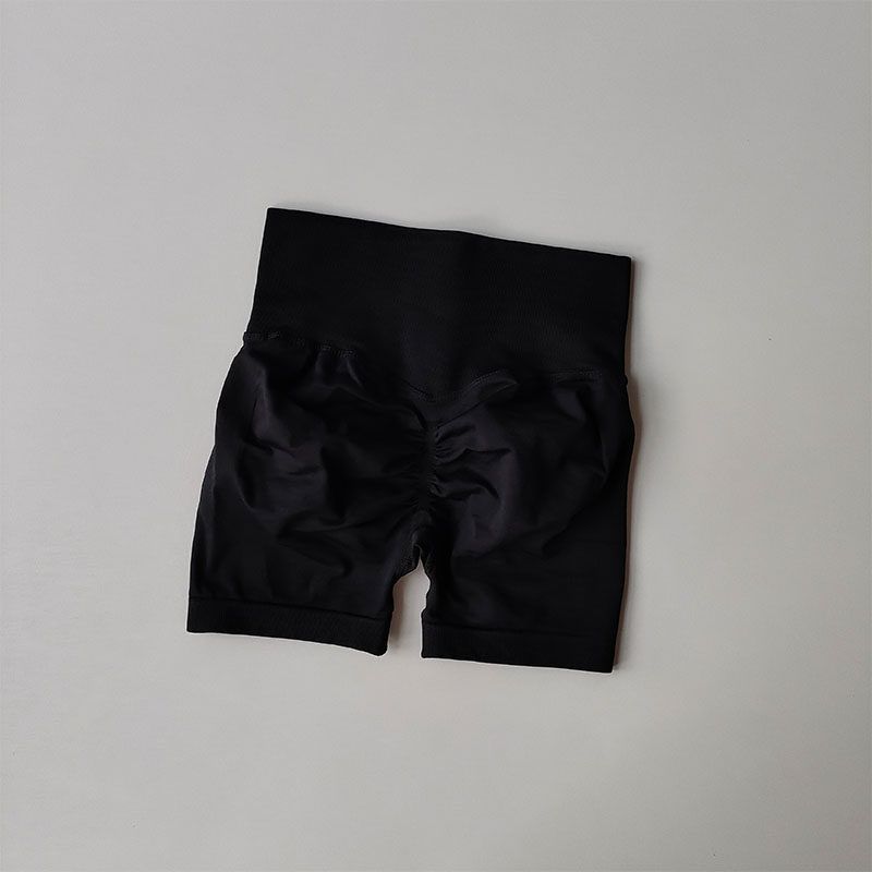 Fashion Peach Hip Lifting Sport Shorts Women's High Waist Abdominal-Shaping Slimming Running Training Hip-Showing Quick-Drying Three-Point Tights