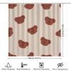 Creative Cartoon Animal Shower Curtain Home Decor Waterproof Fabric Bathroom Decoration For Kids Bathrooms Brown Bears Printed (