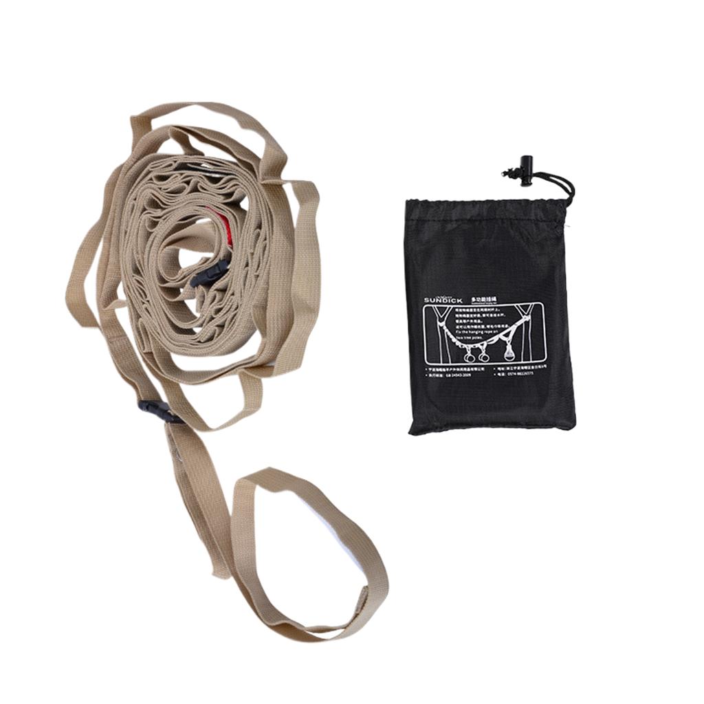 Polyester Travel Camping Lanyard With Lots Of Rings For Hanging Accessories Length Adjustable Hanger