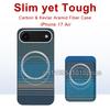 For Iphone 17 Case with Card Holder Carbon 600d 1500d Kevlar Fiber Aramid Fiber Fabric Thin Hard Cover Balck Slim Light Magnetic