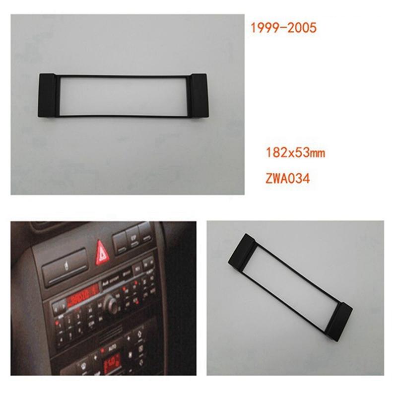 AB56-2Pcs Fascia 1 Din Frame For  A3 8L A6 4B Seat Toledo Leon Fiat Scudo Stereo Facia Plate Dash CD Trim Radio Cover