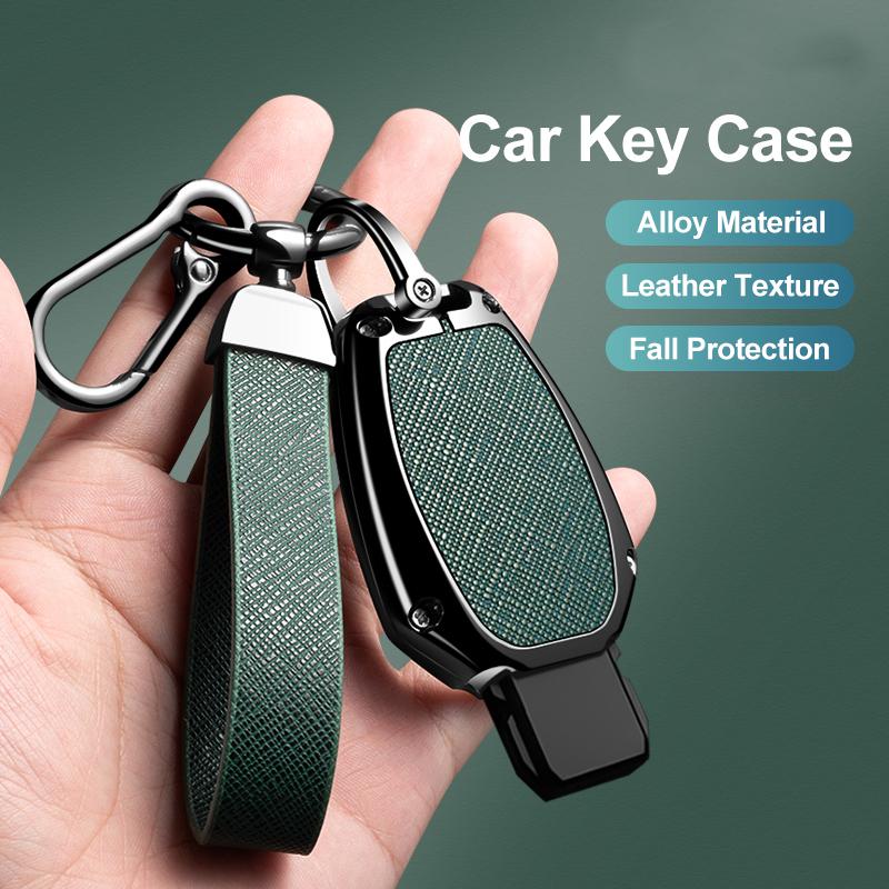 Zinc Alloy Leather Car Key Case For Mercedes Benz A B C E S Class Gls Gla Glk Cls Cla Amg W204 W205 W212 W463 W176 Key Case