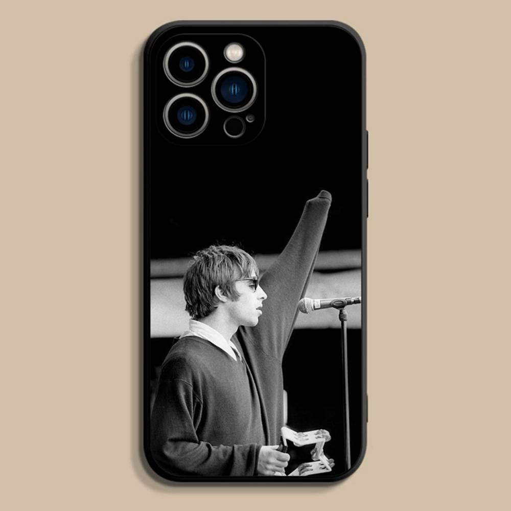 L-Liam G-Gallagher Singer Phone Case For iPhone 11,12,13,14,15,16,17,Pro,Max,Plus,E,SE4,Air,Mini Black Soft Cover