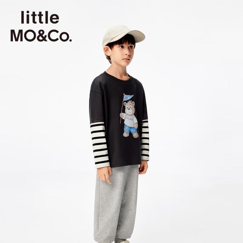 little MO&Co. Kids  5A Antibacterial Pure Cotton Long Sleeve T-Shirt 130