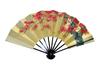 Kyoto Fan Hand-painted double-sided decorative fan with two cranes and autumn leaves. Comes with fan stand and box.