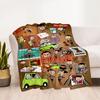 Mr Bean's Adventures Customize Your Name Blanket Multi-purpose Personalized Blanket Ultra-Soft Perfect for Home Decor Living Room Seaside Sofa